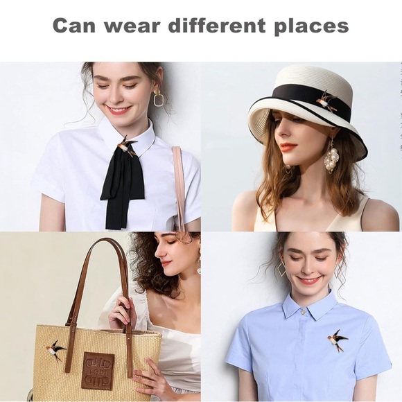Created Brooch Fashion Pin Gift Women Girls Brooch Pin Little Swallow Bridal - Picture 4 of 4